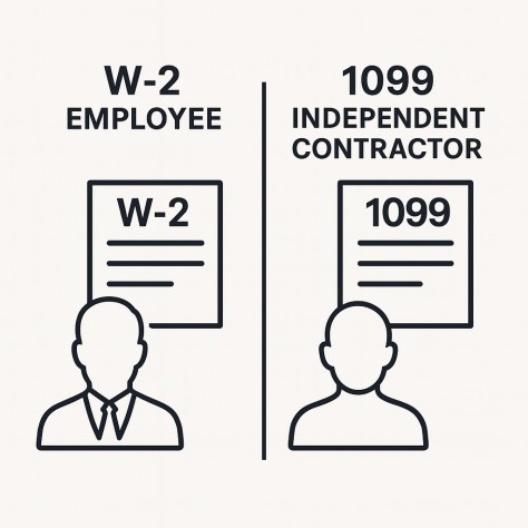 W-2 雇员 vs 1099 独立承包人：判定标准、误分类代价与合规要点