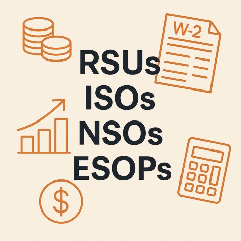 股票激励与税务合规解析：RSU、ISO、NSO 与 ESOP